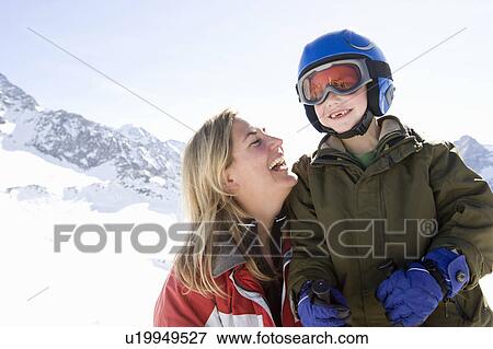 Stock Photo - Mother and son laughing. Fotosearch