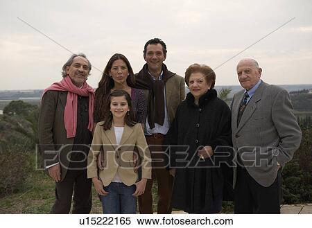 Multigenerational family outdoors, portrait View Large Photo Image Stock Photography - Multigenerational family outdoors, portrait. Fotosearch