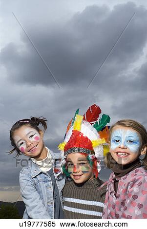 Group of kids disguised for party. View Large Photo Image Stock Photography - Group of kids disguised for party.. Fotosearch