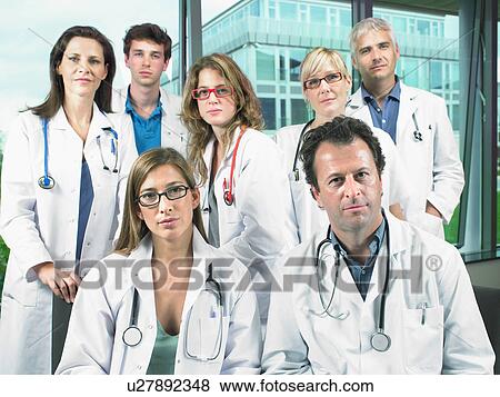 Group portrait of seven doctors. View Large Photo Image Stock Photo - Group portrait of seven doctors.. Fotosearch