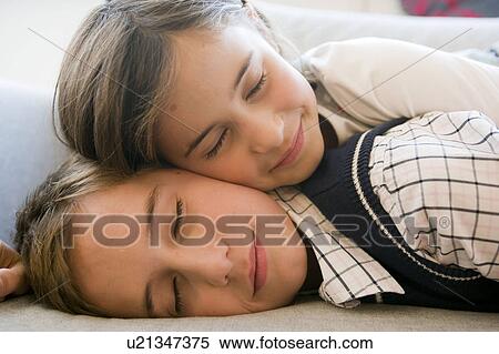 Stock Photography - Brother and sister sleeping . Fotosearch