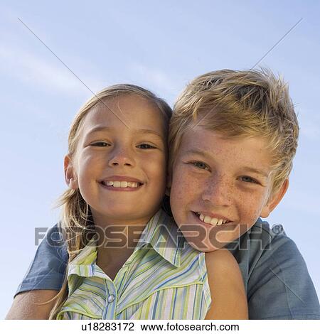 Portrait of two children View Large Photo Image Stock Image - Portrait of two children. Fotosearch