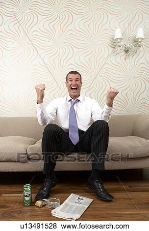 Businessman celebrating View Large Photo Image Stock Photo - Businessman celebrating. Fotosearch