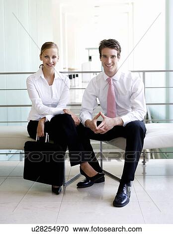 Portrait of two business colleagues View Large Photo Image Stock Image - Portrait of two business colleagues. Fotosearch