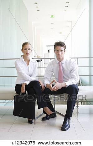 Stock Photograph - Portrait of two business colleagues. Fotosearch