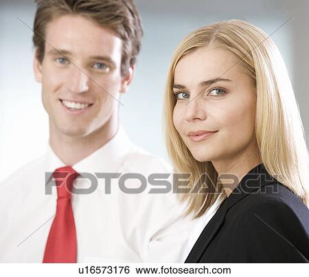 Stock Photograph - Portrait of two business colleagues. Fotosearch