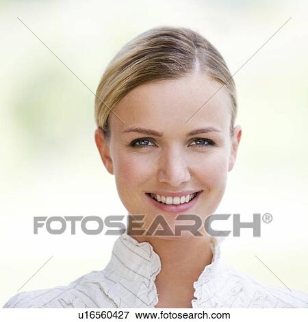 Stock Photo - Portrait of a young woman. Fotosearch
