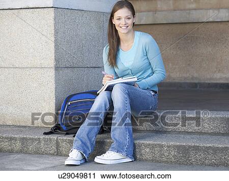 Stock Image - Portrait of a student. Fotosearch