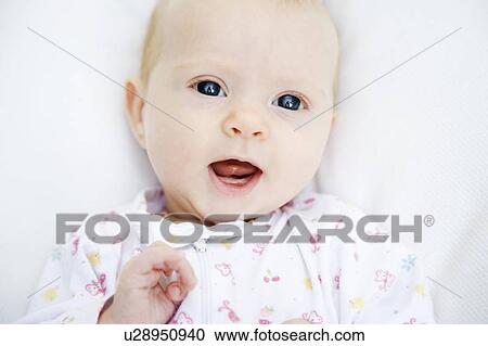 Stock Image - Portrait of a baby. Fotosearch