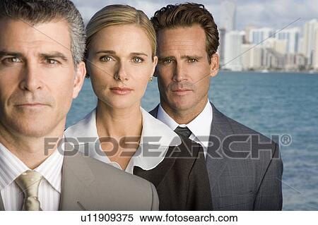Stock Photography - A portrait of three business colleagues. Fotosearch