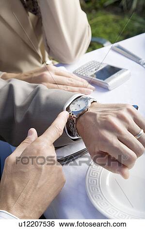 Stock Photograph - Two colleagues having lunch. Fotosearch