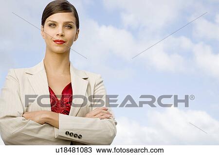 Stock Image - Portrait of a businesswoman. Fotosearch