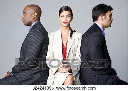 Three business colleagues View Large Photo Image Stock Photography - Three business colleagues. Fotosearch