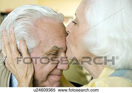 Stock Photography - An elderly couple in a retirement home. Fotosearch