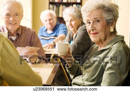 Five residents in a retirement home View Large Photo Image Stock Image - Five residents in a retirement home. Fotosearch