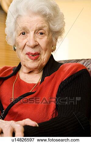 Portrait of an elderly woman View Large Photo Image Stock Photo - Portrait of an elderly woman. Fotosearch