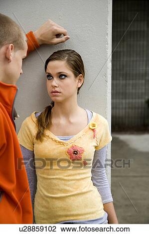 Stock Image - A teenage couple. Fotosearch