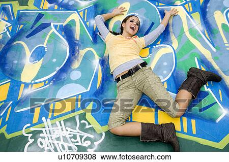 Stock Photo - A teenage girl. Fotosearch