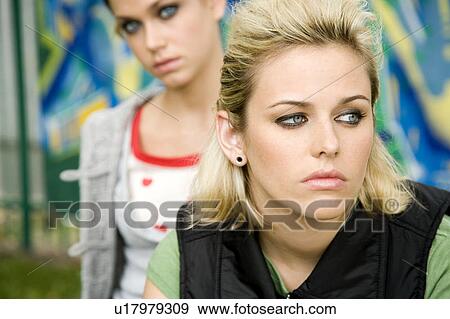 Stock Photo - Two teenage girls. Fotosearch