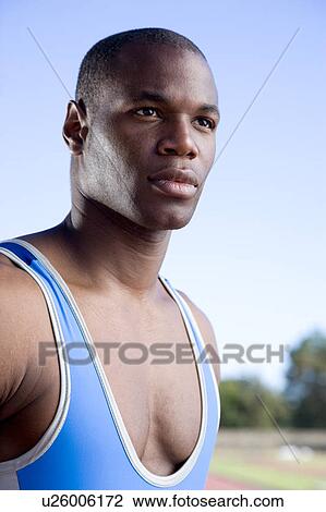Stock Image - Portrait of an athlete. Fotosearch
