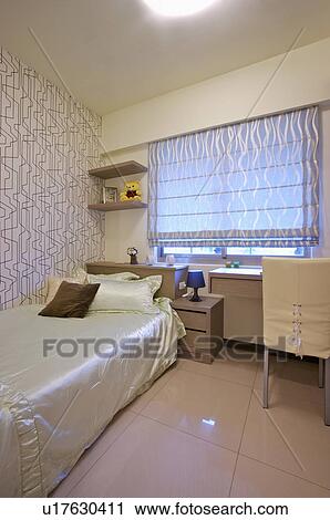 Stock Image - Home Interior, Bedroom. Fotosearch