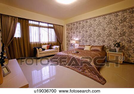 Home Interior, Bedroom View Large Photo Image Stock Image - Home Interior, Bedroom. Fotosearch