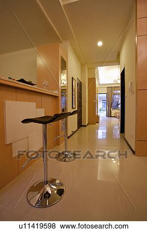 Stock Photo - Home Interior, corridor to kitchen. Fotosearch