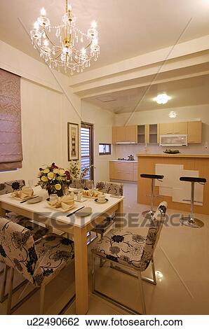 Stock Image - Home Interior, Dining Room. Fotosearch