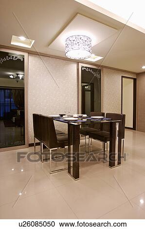 Stock Image - Home Interior, Dining Room. Fotosearch