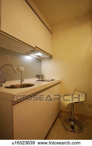 Home Interior, Domestic Kitchen View Large Photo Image Stock Photo - Home Interior, Domestic Kitchen. Fotosearch