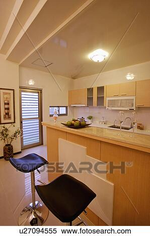 Home Interior, Domestic Kitchen View Large Photo Image Stock Photography - Home Interior, Domestic Kitchen. Fotosearch