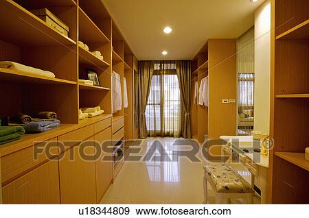 Stock Photo - Home Interior, Dressing Room, Fitting Room, Locker Room. Fotosearch
