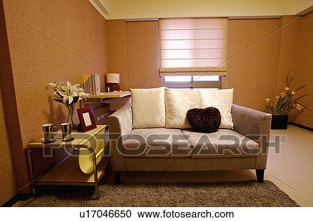 Stock Image - Home Interior, Living Room. Fotosearch