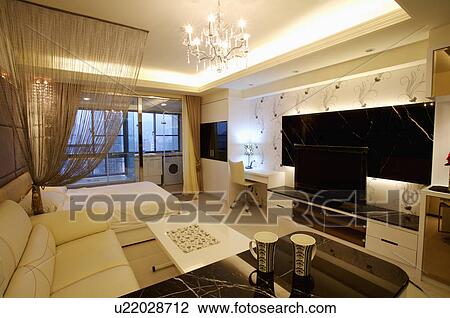 Stock Image - Home Interior, Living Room. Fotosearch