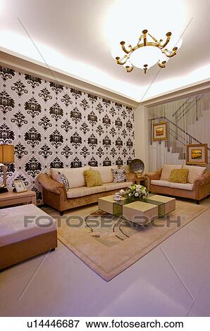 Stock Photo - Home Interior, Living Room. Fotosearch