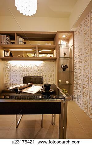 Stock Image - Home Interior, Study. Fotosearch