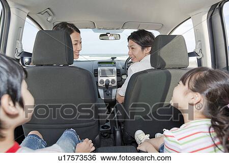 Stock Photograph - Family Going for a Drive. Fotosearch