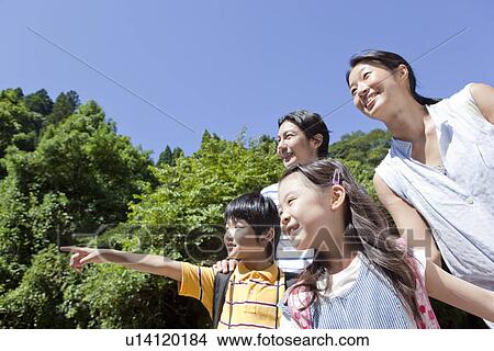 Family Standing Outdoor View Large Photo Image Picture - Family Standing Outdoor. Fotosearch
