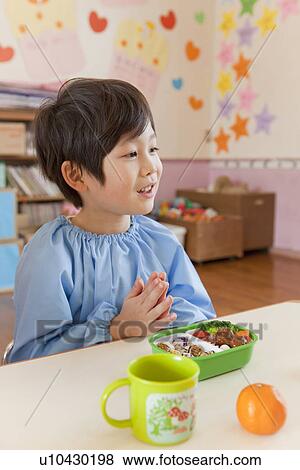 Kindergarten Boy Having Lunch View Large Photo Image Stock Photo - Kindergarten Boy Having Lunch. Fotosearch