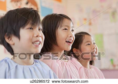 Kindergarten Children Smiling View Large Photo Image Stock Image - Kindergarten Children Smiling. Fotosearch