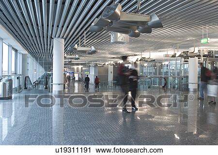 Stock Image - architecture, blurred, airport. Fotosearch