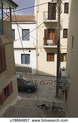 Balcony, Bicycle, Building Exterior, Building Structure, Car View Large Photo Image Stock Photo - Balcony, Bicycle, Building Exterior, Building Structure, Car. Fotosearch