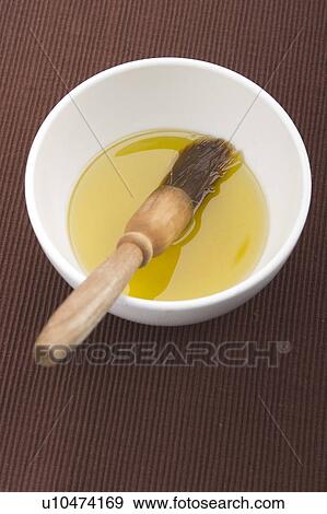 Stock Photo - Basting Brush, Bowl, Brush, China, Chinaware, Close-Up. Fotosearch