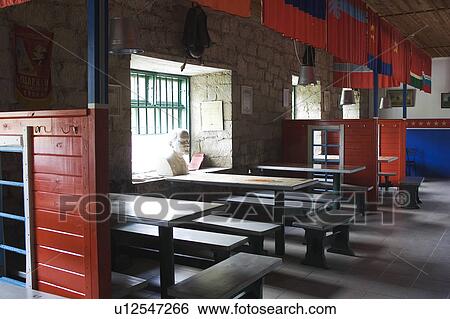 Stock Photograph - Bench, Curtain, Clean, Calm, Architecture. Fotosearch