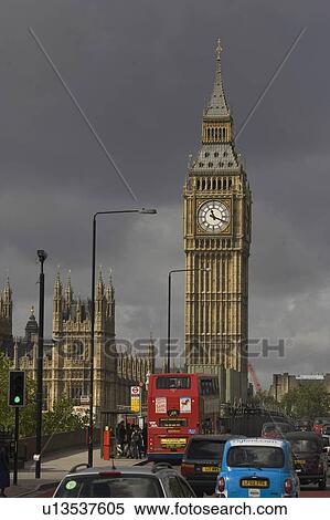 Stock Photography - Big Ben, Building Exterior, Building Structure, Bus, Capital Cities, Car. Fotosearch