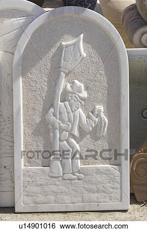 Stock Photograph - Block, Carving, Close-Up, Day, Human Representation. Fotosearch