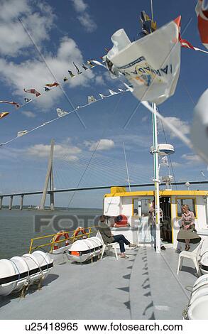 Boat, Bridge, Day, Deck, Design View Large Photo Image Stock Photography - Boat, Bridge, Day, Deck, Design. Fotosearch