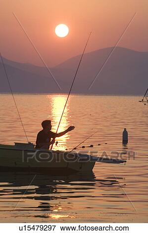 Stock Photo - Boat, Fishing, Recreational Pursuit, Leisure Activity, Fishing Line. Fotosearch