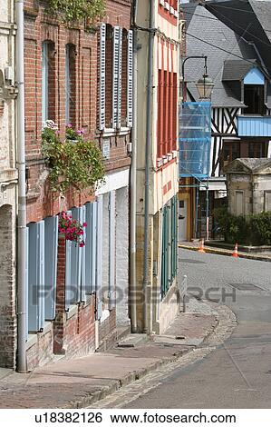 Stock Photograph - Building Exterior, Flower, Houses, Drain Pipe. Fotosearch