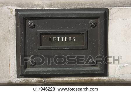 Stock Photo - Capital Letter, Close-Up, Day, Door. Fotosearch